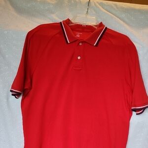 Lands' End Men's Red Polo Shirt